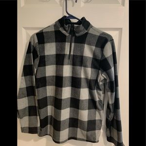 Boy’s 14/16 Plaid Quarter Zip Sweater